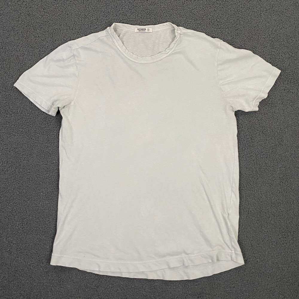 Buck Mason T-Shirt Mens Small Blue Cotton Crewneck Made USA Basic Tee Casual